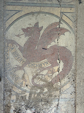 The Town Hall entrance mosaic as found.